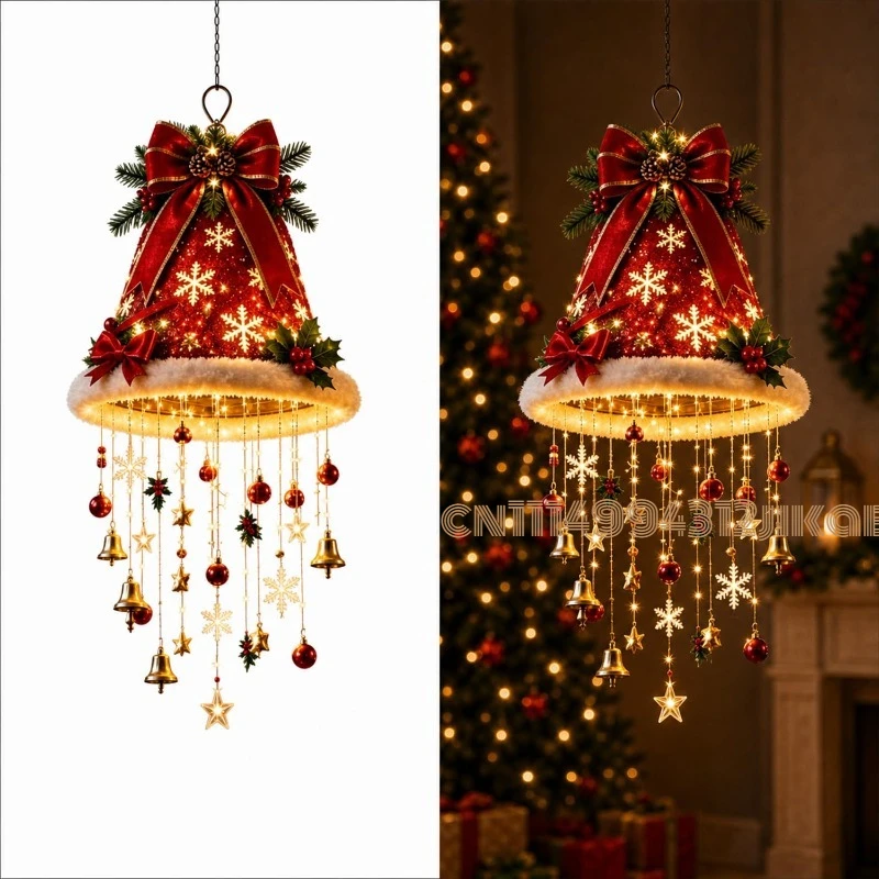 Lighting Christmas Decor - Подвесная люстра в виде шапки Санта-Клауса