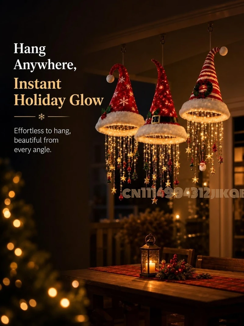 Подвесная люстра в виде шапки  – обзор и цена Lighting Christmas Decor